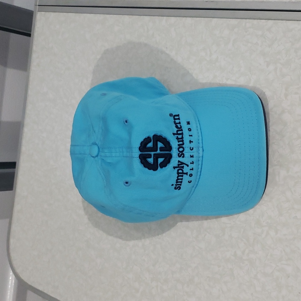 Simply southern bright blue baseball cap with navy blue stitching